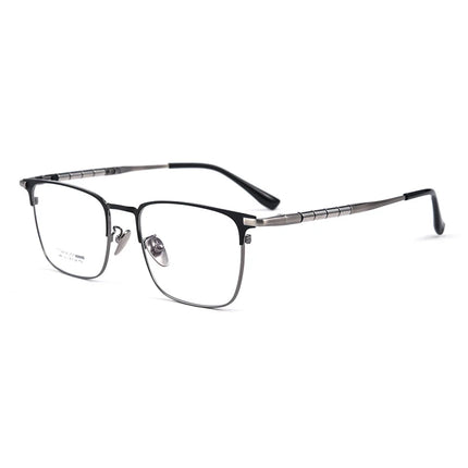 ZIROSAT 9009T Optical Glasses Pure Titanium Full-rim Frame Prescription Eyeglasses Rx Men Glasses for Male Eyewear