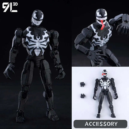 9L3D Printed Deadpool Wolverine Batman Spider-Man Venom Action Figures Dummy13 Lucky13 T13  Anime Model Toys Collectors Gifts