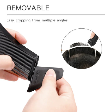 Barber Cuts Hair with A Curved Comb A Flat Top Haircut A Curved Positioning Comb and A Styling Tool，Special for Real Hair Wigs