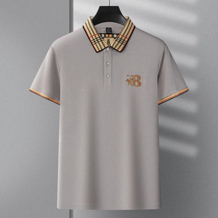 2025 New Luxury Men's Short-Sleeved Summer High-Quality Designer Boutique Brand Embroidered Polo Shirt Business Casual T-shirt