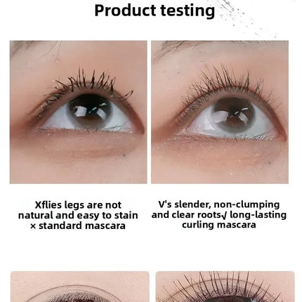Steel Tube Mascara-Special Spiral Brush,Waterproof LongLasting Silk Fiber Mascara,keep Each Eyelash Curled for aLong Time Makeup
