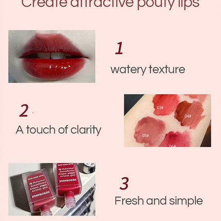 Moisturizing Plump Lips Mirror Effect Lip Color Non Greasy Texture Liquid Lip Pigment Not Easy To Stick Lightly Lip Glaze