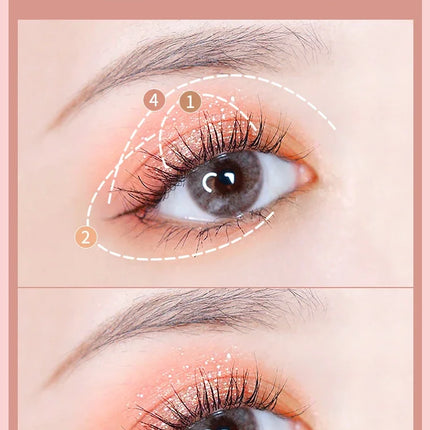 Butterfly Eye Shadow Six Color Eyeshadow Palette Easy to Color Glitter Matte Makeup Make-up For Women Korean Cosmetics Makeup