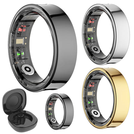 R09 Smart Ring Waterproof Health Monitor Heart Rate Blood Oxygen Sleep Monitoring Health Fitness Rings for Xiaomi Samsung Phone