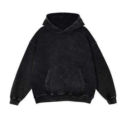 Customized Heavyweight Loose Women's Washed Wax Dye Hooded Pure Cotton Sweatshirt Cross-Border Special Sale Fashionable Streetwe