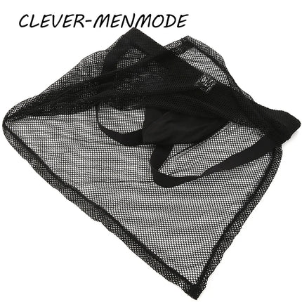 Mesh Hollow Sides Open Mini Panties See-Through Transparent Hip-Baring Thong Open Crotch Dress Bdsm Fetish Adult Erotic Costumes