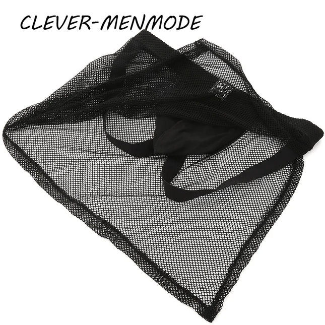 Mesh Hollow Sides Open Mini Panties See-Through Transparent Hip-Baring Thong Open Crotch Dress Bdsm Fetish Adult Erotic Costumes