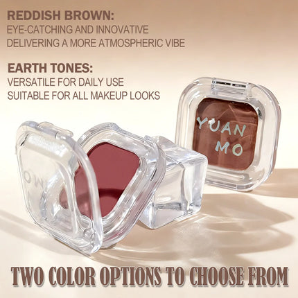 2-Color Matte Eyeshadow - Warm Brown Single-Pan Eyeshadow, Blendable Long-Lasting Neutral Eye Makeup Palette