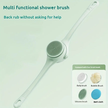 Electric Bath Bruhes Body Brush Back Scrubber for Shower Electric Body Scrub Brush Long Handle Back Brushes Bath and Body