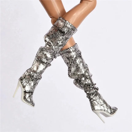 30cm Doll Shoes Accessories Senior Sense Fashion Trend Wrinkle Boots Winter Leather Boots For 1/6 FR Babi Supermodel Doll