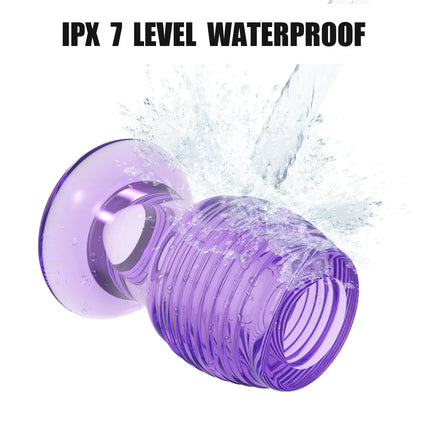 Hollow Anal Plug Ribbed Transparent Butt Plug Silicone Anal Tunnel Enema Dilator Stretching Adult Sex Toy for Men Women Gay