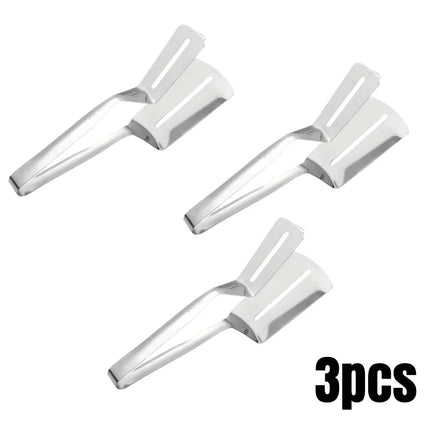 1/3pc Stainless Steel Spatula with Clamp Picnic BBQ Clip Tong Multifunctional Cooking Tool For Frying Fish Steak Kitchen Utensil