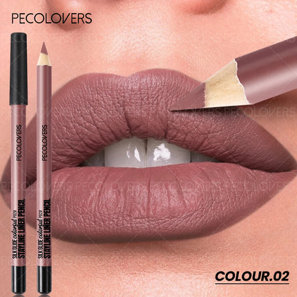 1 Pcs Matte Lip Liner Pencil, Multiple Red Brown Tones Lipstick Pen, Define Lip Lines, Smooth To Slide, Perfect Birthday Gifts