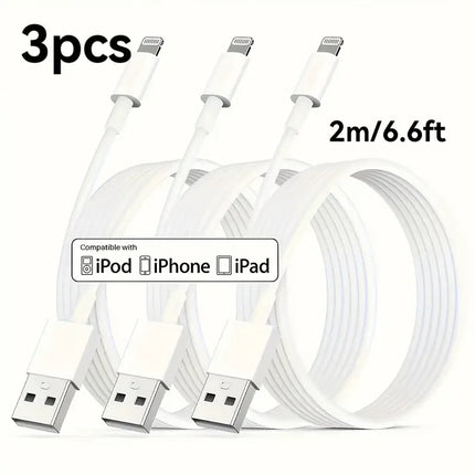 3PCS 5PCS MFi Certified USB to Lightning TPE Cable Fast Charging Cable sfor iPhone14 13 12 11Pro X 8 for iPad White 1M 2M 3M