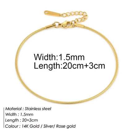 Stainless Steel Delicate Anklet for Women Gold Color Chain Anklet Bracelets on The Leg Do Not Fade Anklet Jewelry Women 2025 new