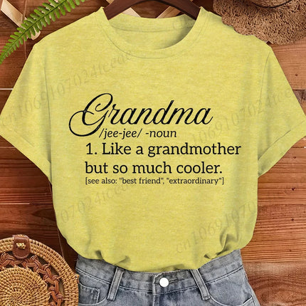 Grandma Code Print Female T-Shirts Clothing Fashion Personalized Mom Birthday Gifts Graphic Shirt Summer Harajuku Women T-Shirt