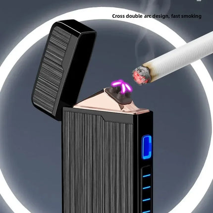 Rechargeable Plasma Dual Arc Lighter for Smokers Electric Encendedores Eléctrico Lighter Rechargeable Type C Type