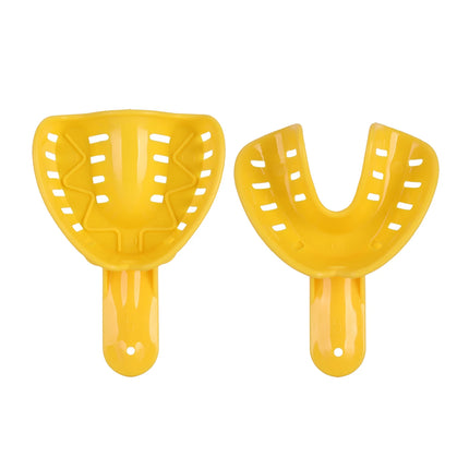12pcs Dental Impression Trays Dentist Impression Durable Plastic Teeth Holder Lab Dentistry Accessory Tools