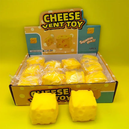 & Cheese Squishy Toy Simulation Cheese Squeeze Toy Soft Cute Decompressing Pinching Cheese Sticky Slow Rebound for Adults Toy