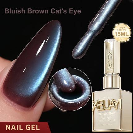 XEIJAYI 1pc 15ML Blue cat eye Nail Gel polish Semi Permanent Nail Art Soaking UV LED Nail Salon DIY Nail Salon Gel