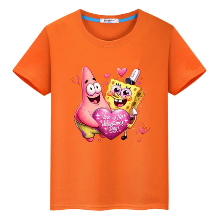 Anime Bear Print T-shirt for Kids Boy 10 Years Cute T-shirt Kawaii Tops Y2K One Piece 100% Cotton Cartoons Short Girls' Clothes
