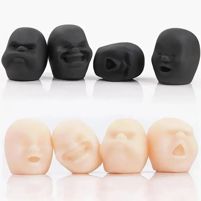 1 Pc Fun Simulated Human Face Emotion Ball, Fidget Toy Decompression Squeeze Ball Stress Toy for Kids and Adults