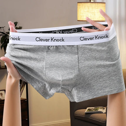1Pcs Boxer Shorts Men's Underwear Sexy Panties Cotton Solid Man Underpants Male Boxers Homme U Convex Lingerie Free Shipping