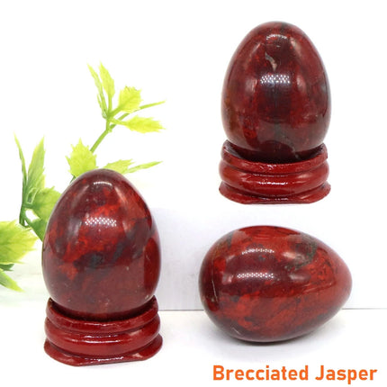 30x40mmNatural Crystal Stone Yoni Egg Polished Amethyst Quartz Healing Mineral Ball Kegel Exercise Massage Craft Home Decor Gift