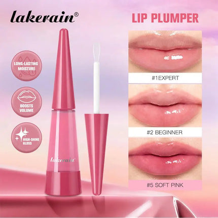 Original Soft Pink Crystal Spicy Shine Lip Plumper High-Shine Lasting Moisturizing Lip Oil Hydrate Smooth Nourish Instant Plump