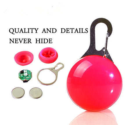 LED Glowing Pendant Flashlight Dog Cat Collar Pet Leads Glow Accessories Bright Necklace Luminous Collar Night Safety Decor