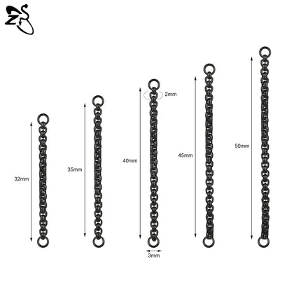 ZS 1 Piece Stainless Steel Nose Chain 32MM-50MM Bridge Piercing Sharp Cone Tassel Dangle Nostril Piercings Jewellery Accessories