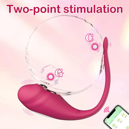Female Wearable Dildo Vibrator APP Remote Control with 10 Vibration Modes G spot Clitoral Anal Panty Vibrator Sex Toys for Women