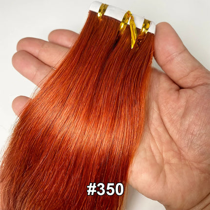 Tape In 100% Real Remy Human Hair Brazilian Human Hair Straight Extensions Skin Weft Adhesive Glue On Salon Quality for Woman