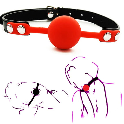 Soft Silicone Gag Ball Sex Toys Open Mouth Gag BDSM Bondage Mouth Ball Woman Couples Adult Games Erotic Accessories Harness