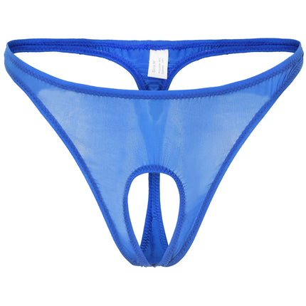 Mens G-string Briefs Lingerie Underwear Low Waist Open Front Pouch Butt Flaunting Fun Thong Ring Supporter Jockstraps Underpants