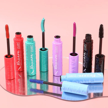 Colorful Silk Mascara Blue Red Black Cream Lengthening Waterproof Long Lasting Colored Thickening Curling Mascara Makeup