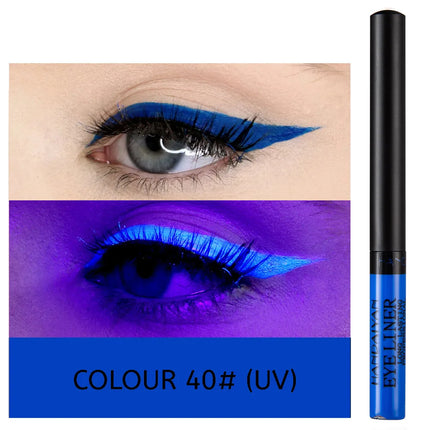 Waterproof Matte Liquid Eyeliner Long Lasting Quick Dry Non Smudging UV Luminous Gel Makeup for Smokey Eyes