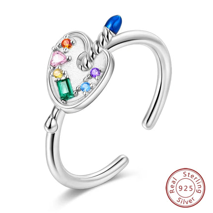 Adjustable Rings 925 Sterling Silver Mermaid Wing Dragon Sunflower Tulip Open Rings For Women Female Original Engagement Jewelry