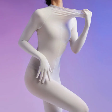 Plus Size One-piece Stockings 120D Velvet Five-finger Full Package Pantyhose Men and Women Sexy Seamless Tight Bodysuit