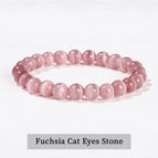 Fuchsia Cat Eye / 6mm