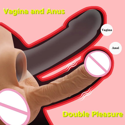 10 Frequency Double Penetration Anal Plug Dildo Butt Plug Vibrator For Men Strap On Penis Vagina Plug Adult Sex Toys For Couples