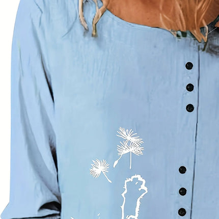 Women Plus Size Woven Spring And Summer Shirt