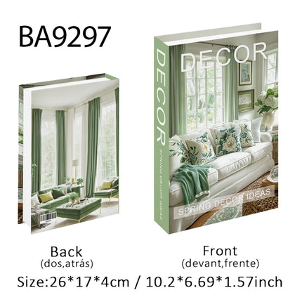 New Travel Decorative Books Book Decoration Luxury Fake Books Decor Table Storage Box Shelf Ornaments Interior Desk Aesthetic