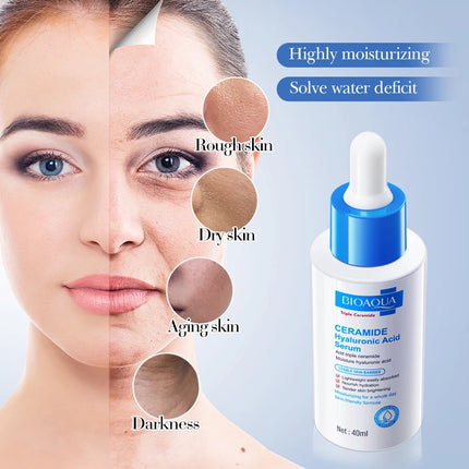 BIOAQUA Ceramide Hyaluronic Acid Serum for Face Moisturizing Anti Wrinkles Anti-aging Whitening Facial Essence Skin Care