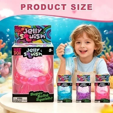 2026Trending Nee Doh Jellyfish & Cube Squish Toy Soft Jelly Squeeze Stress Relief Fidget Toy Sensory NeeDoh for Kids & Adults