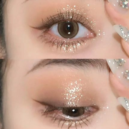 Monochrome Glitter Eyeshadow Pearlescent Highlighter Powder Makeup Diamond Eye Shadow Palette Bright Shiny Eye Makeup Cosmetics