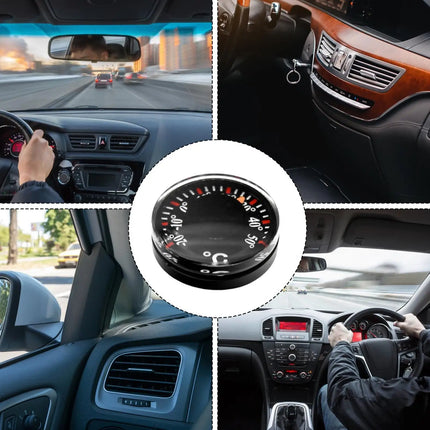 Mini Circular Thermometer Scale Measurement Tool High Accuracy Thermometer Office Practical Plastic Waterproof Dial Car Interior