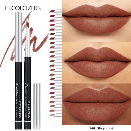 Slanted Tube Lip Liner, Lipstick Lip Pencil, Waterproof Lipstick Pen,Long-Lasting,Matte Lip Liner