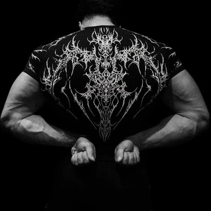 Breathedivinity Men's Fashion Fitness Short Sleeve T-Shirt Breathable Comfortable Sportswear round Neck Printed Cotton Top