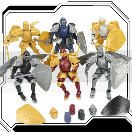 Knight Action Figures Paladin 13 Jointed Movable Shapeshift Robot 3D Printed Mannequin Character Assembl Toys Gift